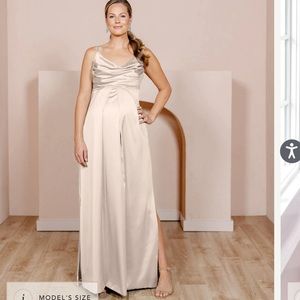 Revelry Maternity Skye Satin Bridesmaid Dress